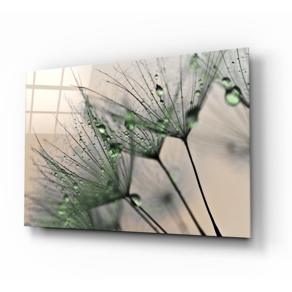 Stikla glezna Insigne Green Dandelion, 72 x 46 cm