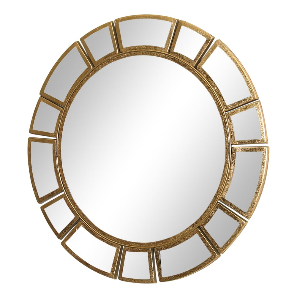 Sienas spogulis ar metāla rāmi zelta krāsā Westwing Collection Amy, ø 78 cm