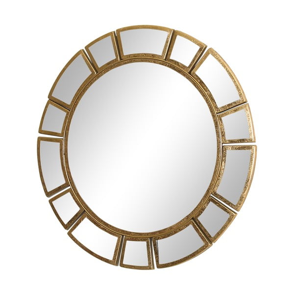 Sienas spogulis ar metāla rāmi zelta krāsā Westwing Collection Amy, ø 78 cm