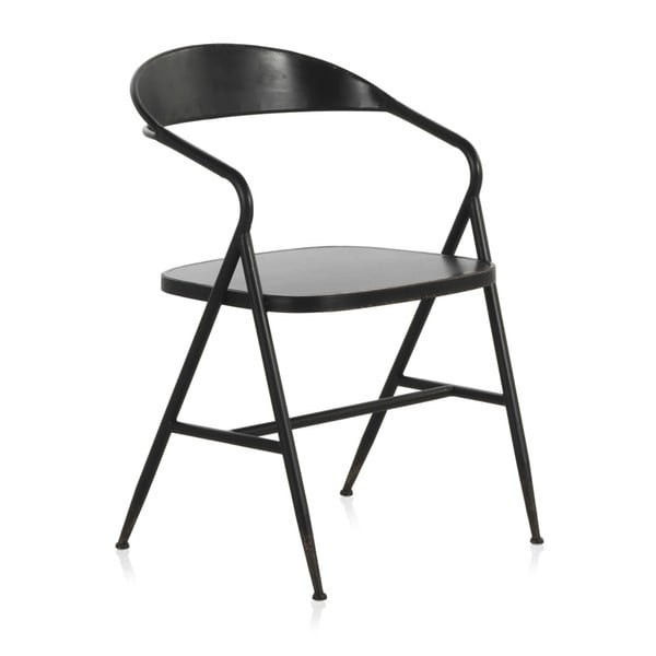 Melns metāla krēsls Geese Industrial Style Puro