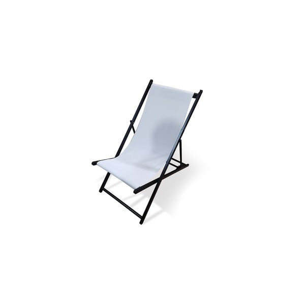 Balts saliekams dārza atpūtas krēsls Le Bonom Deck, garums 106 cm