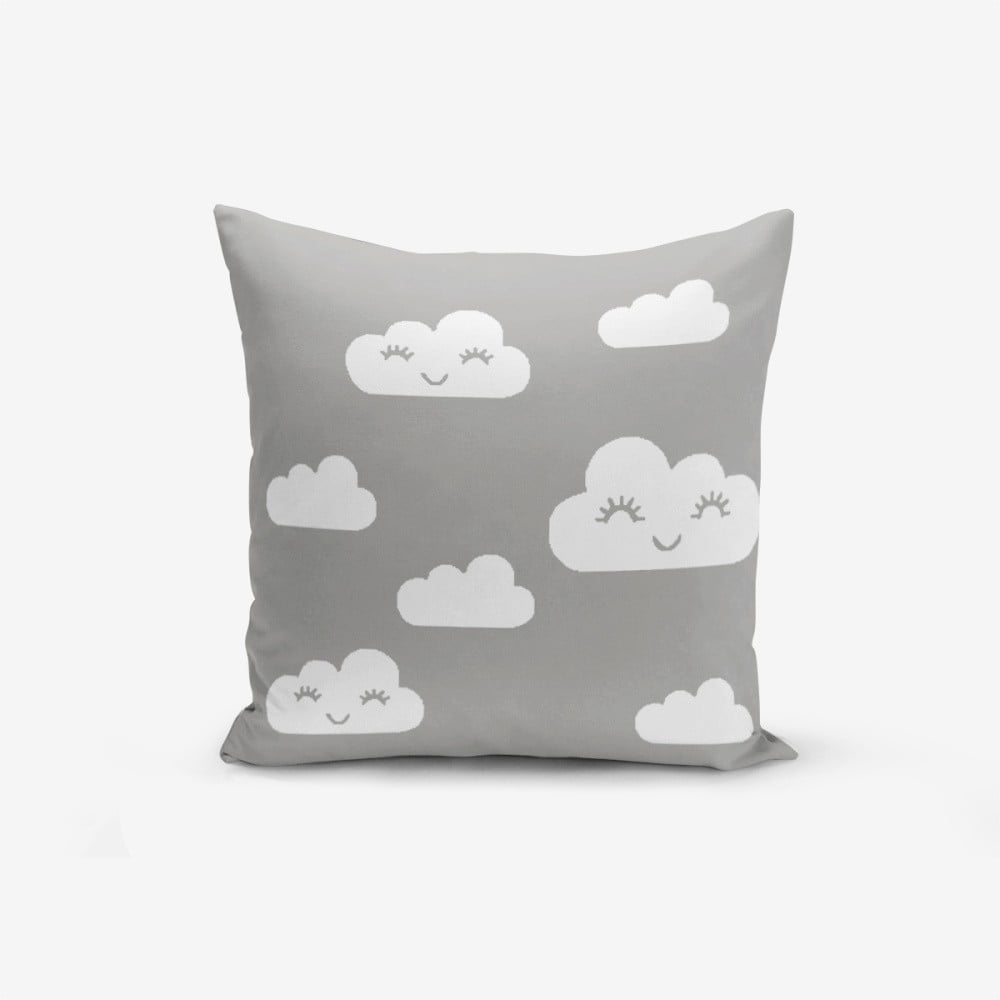Spilvendrāna Minimalist Cushion Covers Grey Background Cloud, 45 x 45 cm