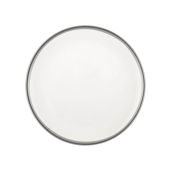 6 baltu porcelāna deserta šķīvju komplekts Mia Halos Silver, ⌀ 19 cm