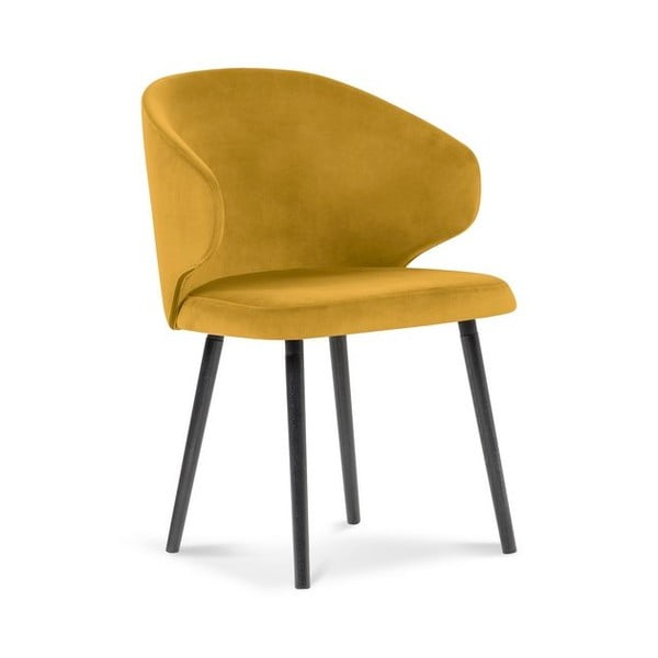 Dzeltens samta ēdamistabas krēsls Windsor & Co Sofas Nemesis