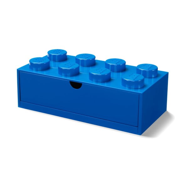 Zila galda kaste ar atvilktni LEGO®, 31 x 16 cm