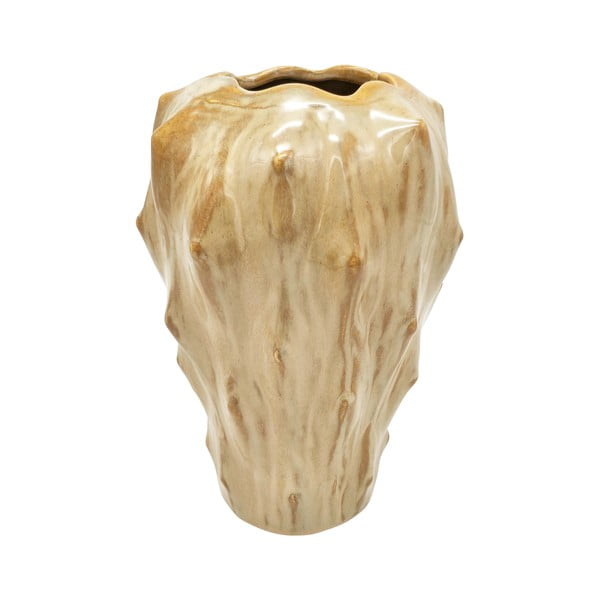 Smilšu brūna keramikas vāze PT LIVING Flora, augstums 23,5 cm
