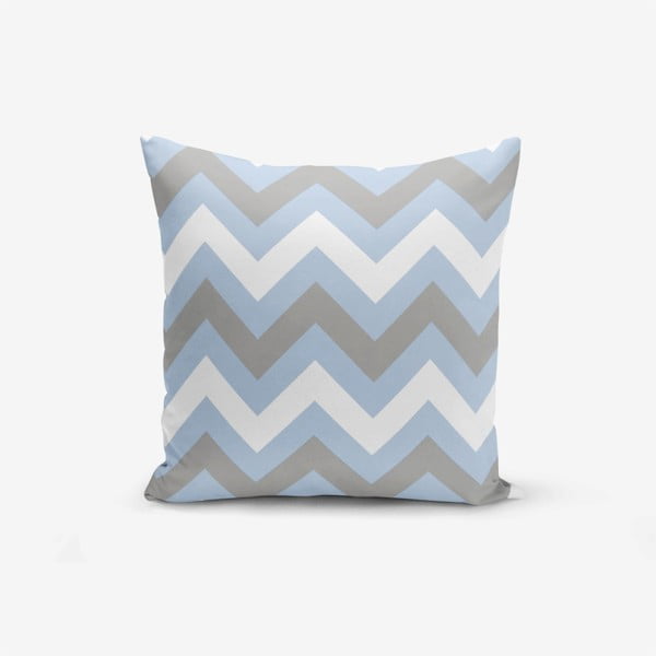 Spilvendrāna Minimalist Cushion Covers Zigzag Blue, 45 x 45 cm