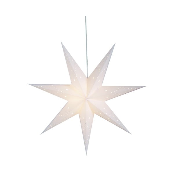 Balta Ziemassvētku piekaramā gaismas dekorācija Markslöjd Saturnus, augstums 75 cm
