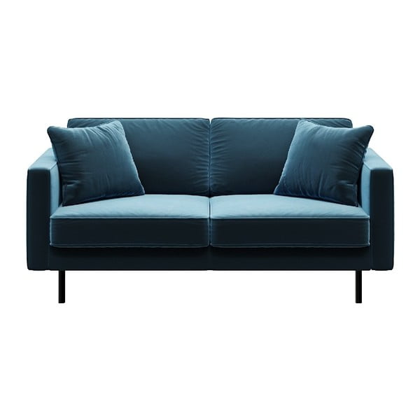 Zils samta dīvāns MESONICA Kobo, 167 cm