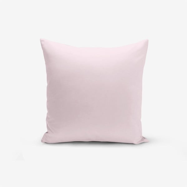Rozā kokvilnas maisījuma spilvendrāna Minimalist Cushion Covers, 45 x 45 cm
