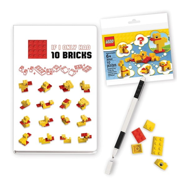 Piezīmju blociņa, pildspalvas un konstruktora komplekts LEGO® Stationery Classic Ducks
