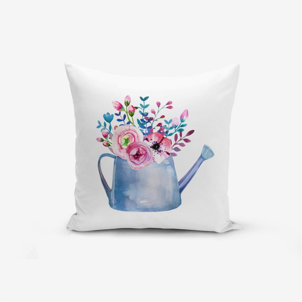 Spilvendrāna Minimalist Cushion Covers Aquarelleli Flower, 45 x 45 cm