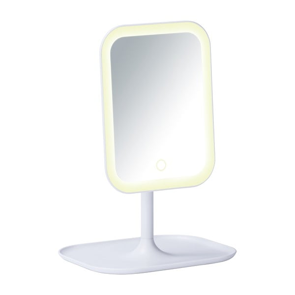 Balts kosmētikas spogulis ar LED apgaismojumu Wenko Bertolio