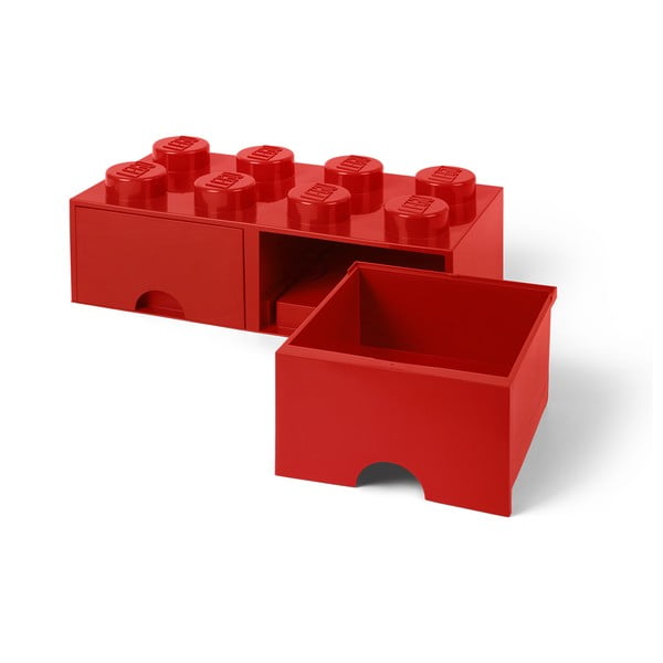Sarkana uzglabāšanas kaste ar divām LEGO® atvilktnēm
