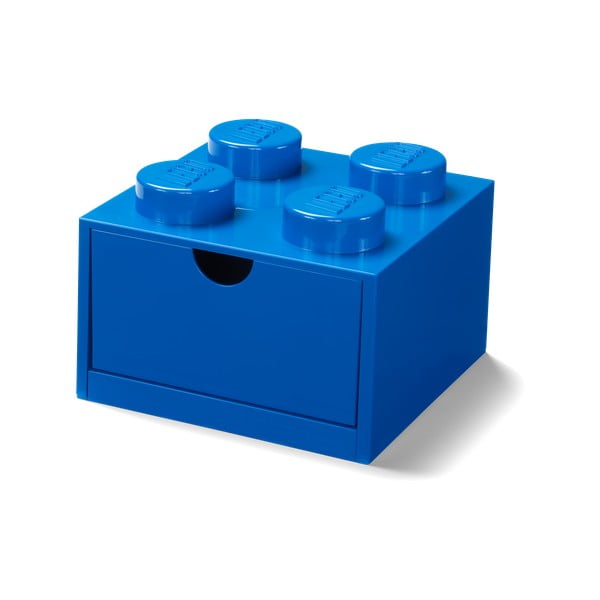 Zila galda kaste ar atvilktni LEGO®, 15 x 16 cm