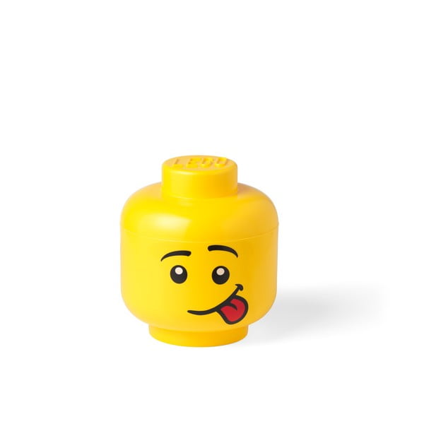 Dzeltena uzglabāšanas kaste LEGO® Silly Head, ⌀ 16,3 cm