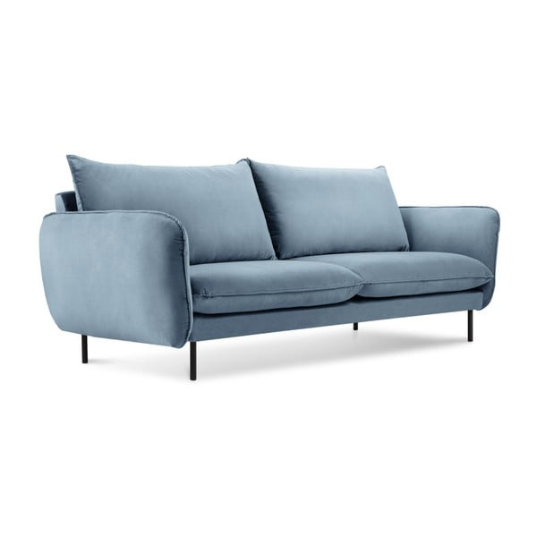 Gaiši zils samta dīvāns Cosmopolitan Design Vienna, 160 cm