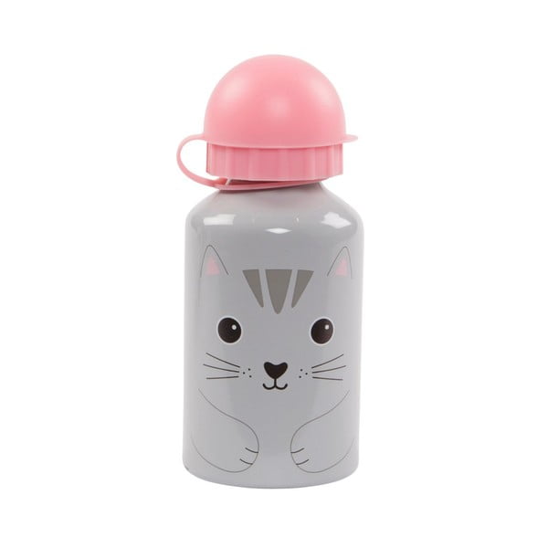 Pelēki rozā ūdens pudele Sass & Belle Nori Cat