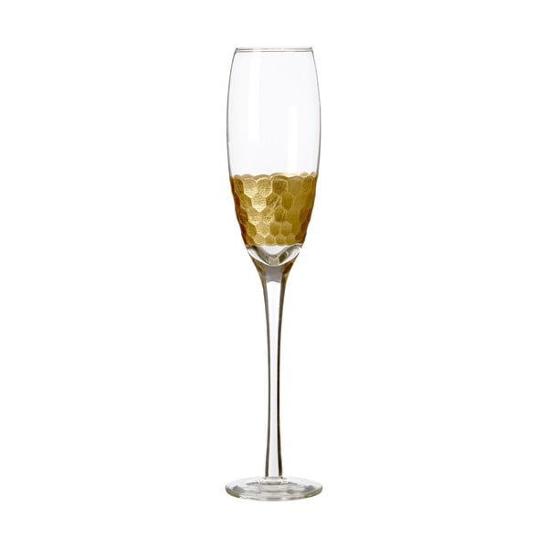 4 ar rokām pūstu šampanieša glāžu komplekts Premier Housewares Deco, 2,1 dl