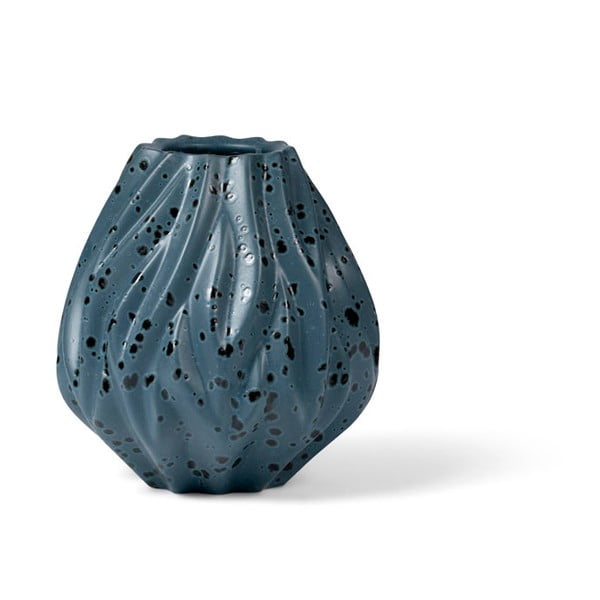 Zila porcelāna vāze Morsø Flame, augstums 15 cm