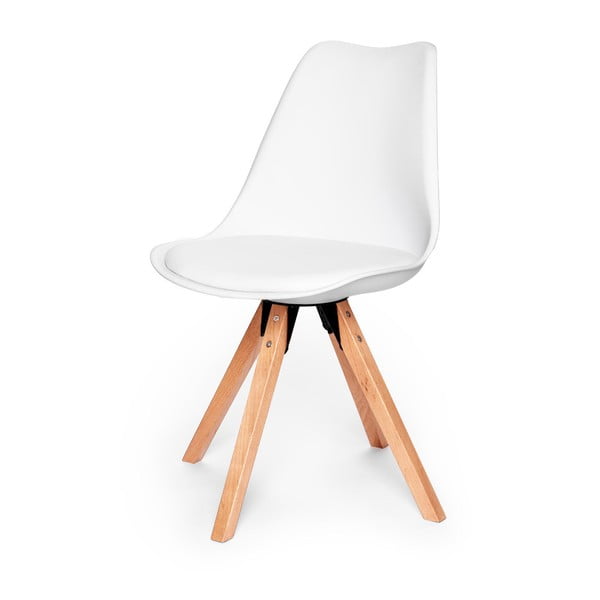 2 baltu krēslu komplekts ar dižskābarža koka kājām Bonami Essentials Gina