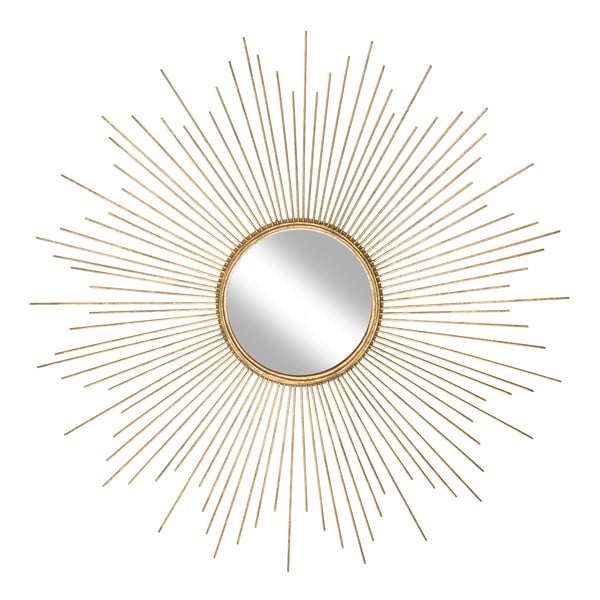 Sienas spogulis ar metāla rāmi zelta krāsā Westwing Collection Ella, ø 104 cm