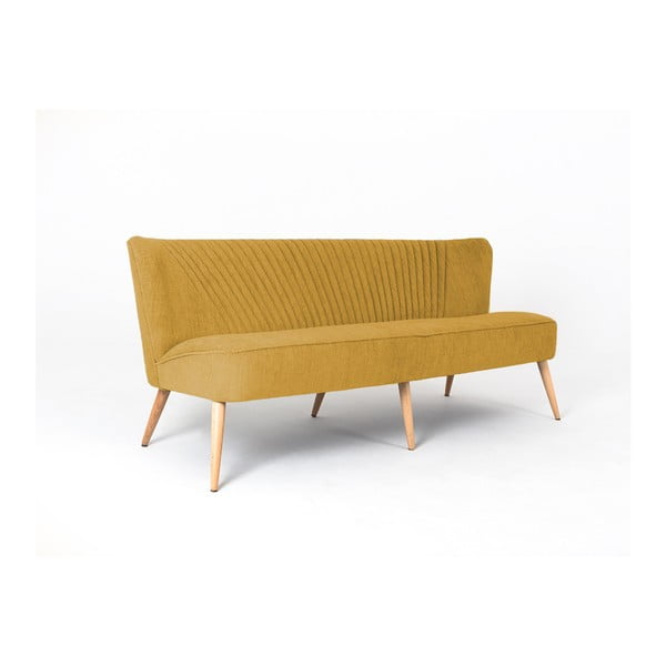 Sinepju dzeltens trīsvietīgs dīvāns Custom Form Harry