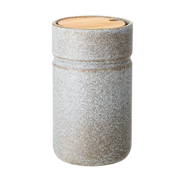 Pelēks keramikas trauks ar bambusa vāku Bloomingville Kendra, 850 ml