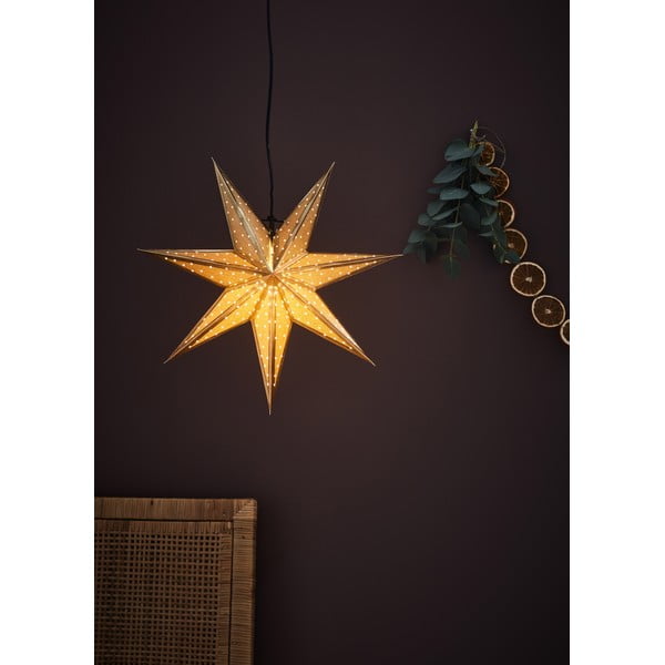 Ziemassvētku piekaramā gaismas dekorācija zelta krāsā Markslöjd Glitter, garums 45 cm