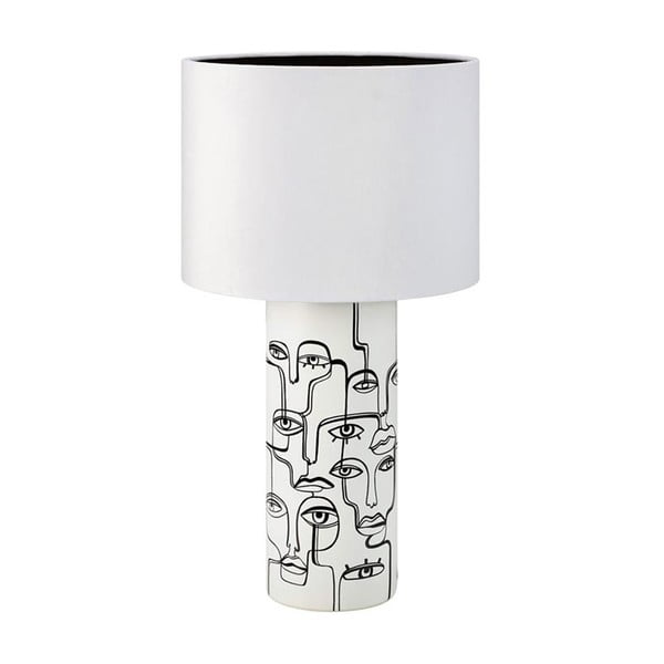 Balta galda lampa ar apdruku Markslöjd Family, augstums 61,5 cm