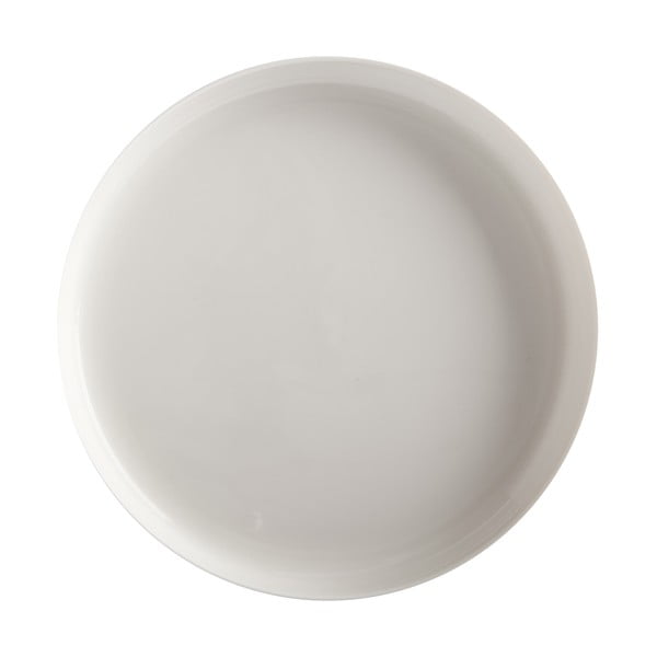 Balts porcelāna šķīvis ar paaugstinātu malu Maxwell & Williams Basic, ø 28 cm