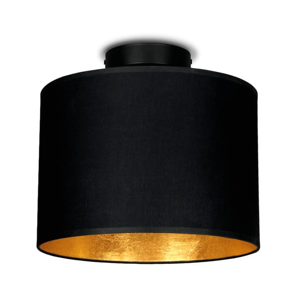 Melna griestu lampa ar zelta detaļām Sotto Luce Mika, ⌀ 25 cm