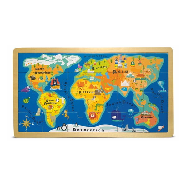 Puzle rāmī Legler World Map