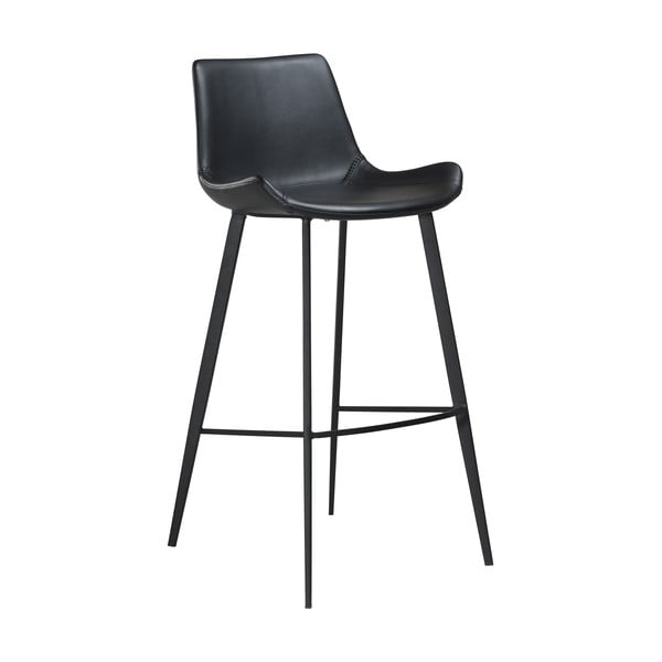 Melns eko ādas bāra krēsls DAN-FORM Denmark Hype, augstums 103 cm