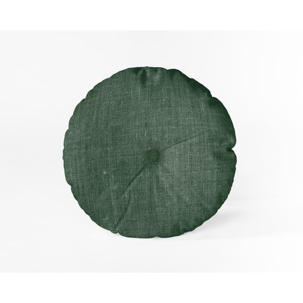 Tumši zaļš spilvens Really Nice Things Cojin Redondo Dark Green, ⌀ 45 cm