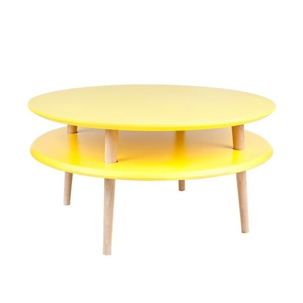 Dzeltens kafijas galdiņš Ragaba UFO, ⌀ 70 cm