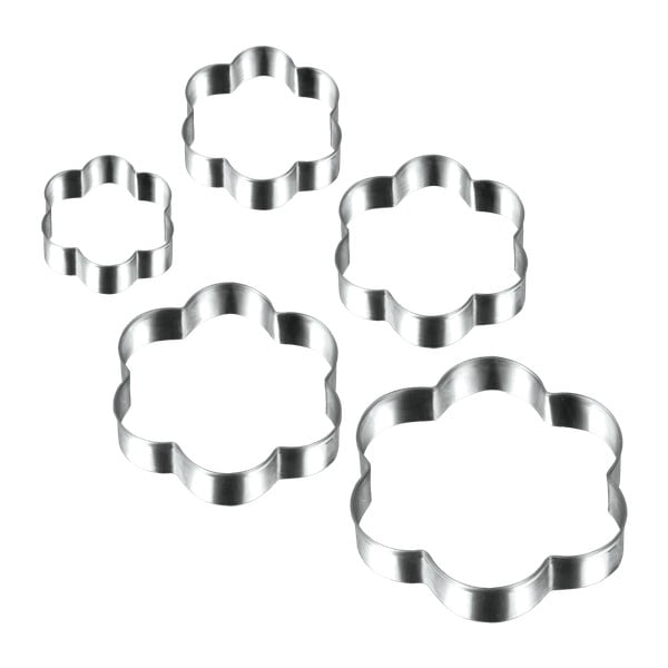 5 ziedu formas formiņu komplekts Metaltex Cookie Cutters