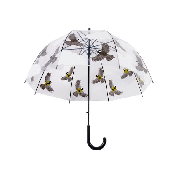 Caurspīdīgs lietussargs ar putnu apdruku Esschert Design, ⌀ 80,8 cm