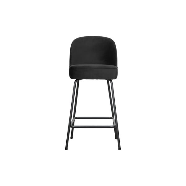 Melns bāra krēsls BePureHome Vogue Velvet, augstums 89 cm