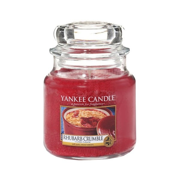 Aromātiskā svece Yankee Candle Rhubarb Crumble, degšanas laiks 65 - 90 stundas