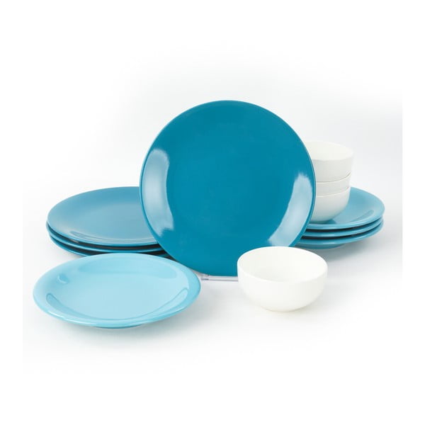 12 daļīgs zilu keramikas trauku komplekts My Ceramic Degrade