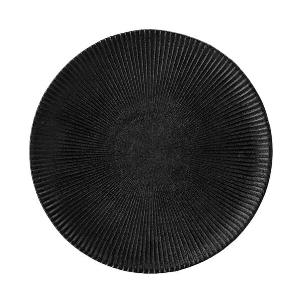 Melns keramikas šķīvis Bloomingville Neri, ø 23 cm