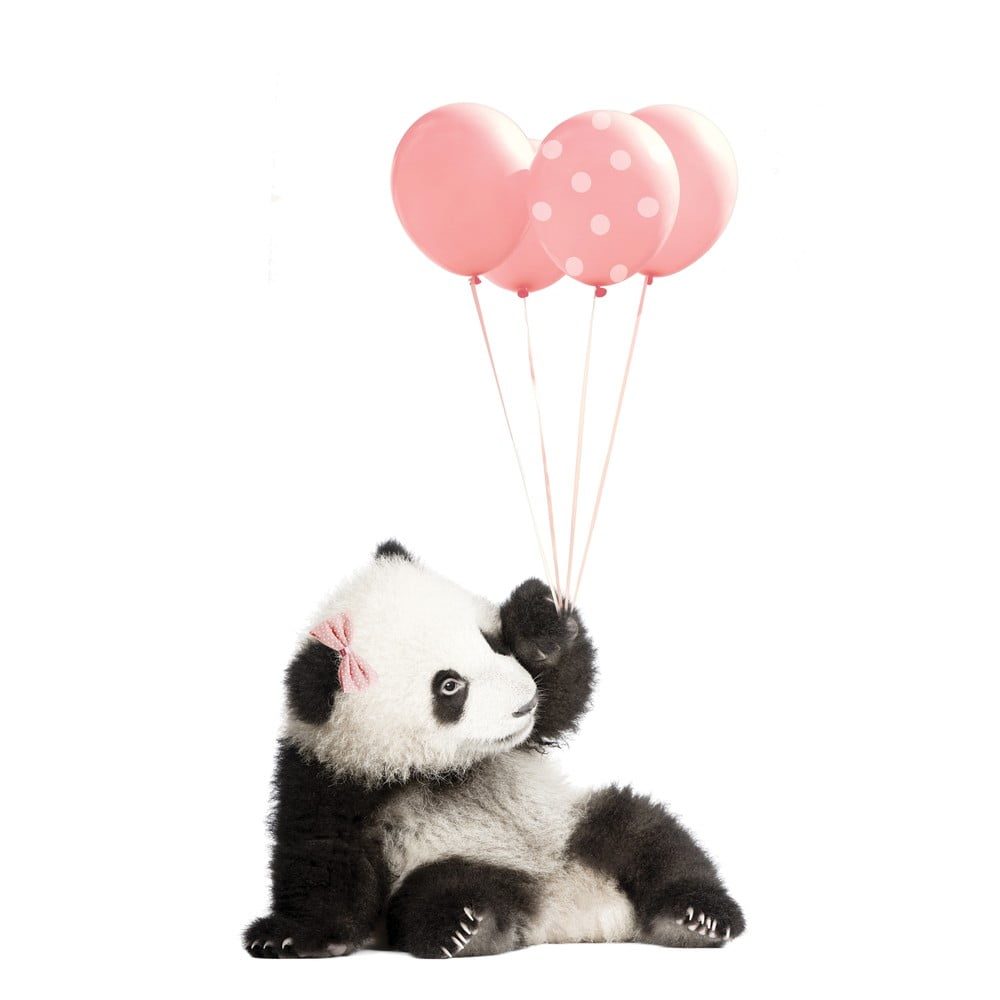 Sienas uzlīme Dekornik Pink Panda, 55 x 92 cm