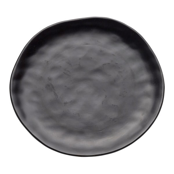 Melns keramikas šķīvis Kare Design Organic Black, ⌀ 26 cm