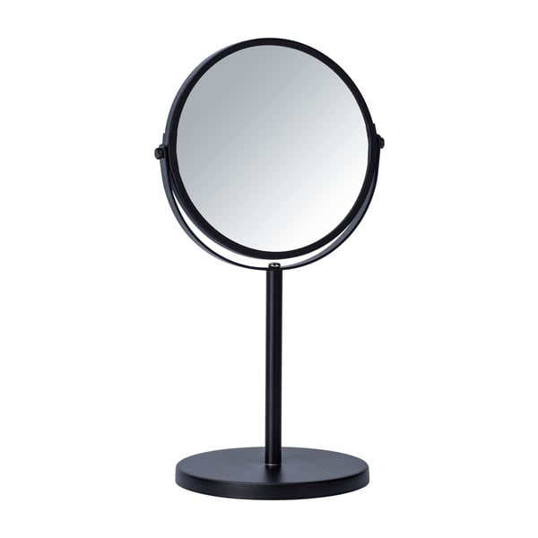 Melns kosmētikas spogulis Wenko Assisi, ⌀ 17 cm