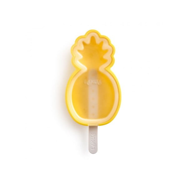 Dzeltena ananāsa formas silikona saldējuma veidne Lékué