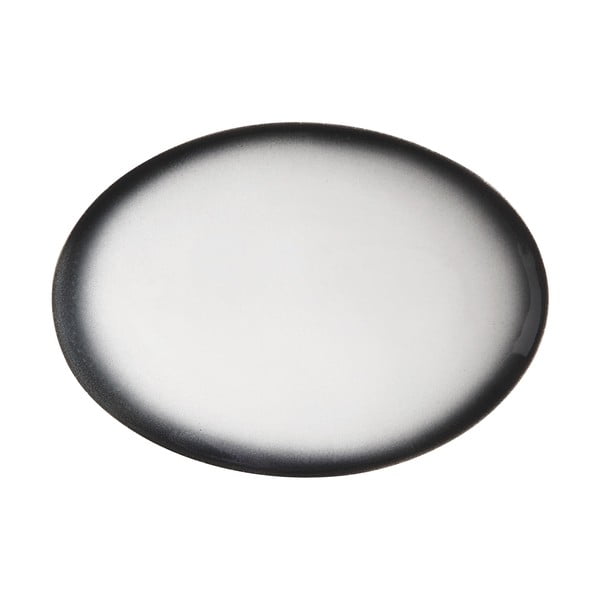 Melnbalts keramikas ovāla šķīvis Maxwell & Williams Caviar, 30 x 22 cm