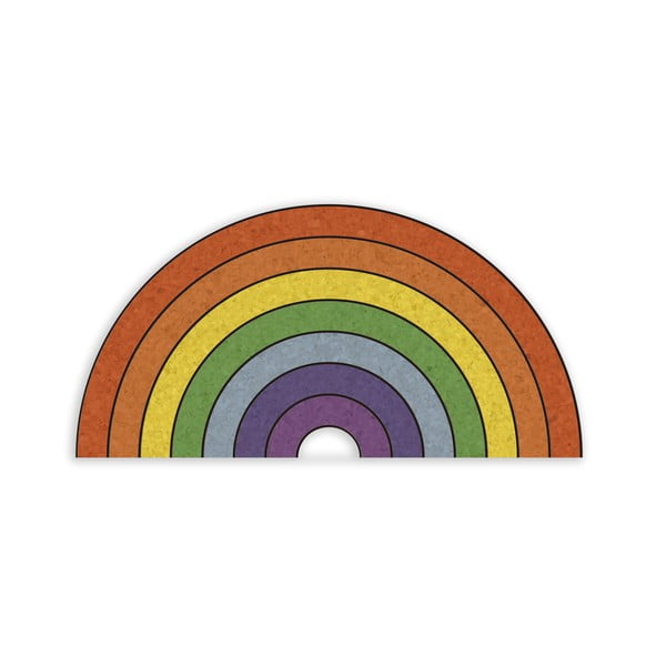 Varavīksnes formas korķa tāfele Really Nice Things Rainbow, 70 x 50 cm