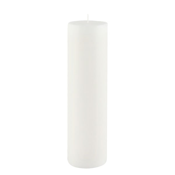 Balta svece Ego Dekor Cylinder Pure, degšanas laiks 75 h