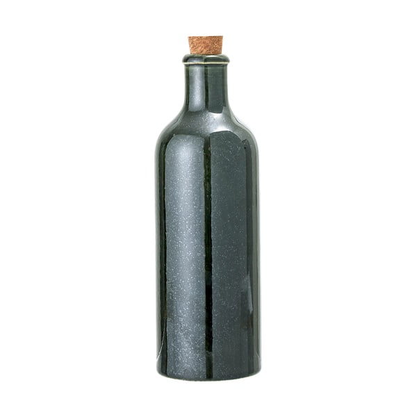 Tumši zaļa keramikas pudele ar aizbāzni Bloomingville Joelle, 650 ml